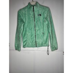 The North Face Osito Fleece Jacket Womens Small Mint Green Zip Mock Neck blem
